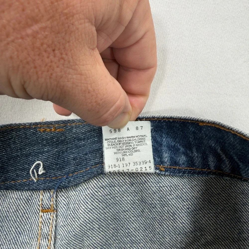 Levi's Jeans 517 Orange Tab Vintage 90s Made in USA Blue Denim Mens W34 L30